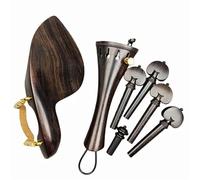 Accessori Per Violino Per Principianti Set Raccordi Per Violino Nice Grain Legno Di Ebano Fidder Accessori Pioli Cordiera Puntale Mentoniera Con Staffa(5)