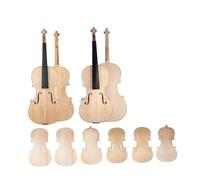 Accessori per violino per principianti Violino non finito in legno massello superiore e posteriore tastiera in ebano accessori fai da te 1/4 (B1/4)