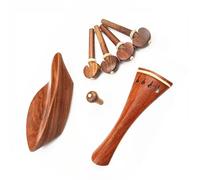 Accessori per violino Set Completo Di Accessori Per Violino 4/4 Accessori Per Violino In Palissandro Rosso Cordiera Rotonda Non Perforata Con Perno Per Mentoniera