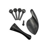 accessori per violino Set cordiera sintonizzatore mentoniera per violino in ebano 4/4 Accessori per parti di violino e viola (Color : Model 1 (Violin))