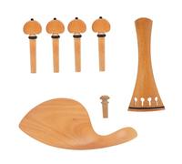 Accessori per violino Set Di Accessori In Legno Per Violino 4/4 Set Di 4 Pezzi Di Accessori Per Violino Tra Cui Cordiera Perno Per Mentoniera E Chiodo Per Coda