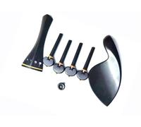 Accessori per violino Violino 4/4 Parti Di Violino In Ebano Superiore Con Cordiera A Sfera In Bosso, Puntale Per Mentoniera