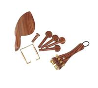 Accessori per violino Violino 4/4 Set Da 5 Pezzi Data Parti In Legno Corda Asta Della Corda Chiodo Appoggio Per La Guancia Cordoncino Finale