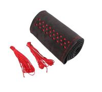 Accessori Per Volante 38 Centimetri FAI DA TE In Pelle Scamosciata Coprivolante Per Auto Universale Copertura Treccia Per Il Volante Per KiA(China red)