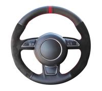Accessori Per Volante Coprivolante In Pelle Scamosciata Antiscivolo Per A3 8V A1 8X A4 B8 Per Avant A8 D4 A6 C7 A7 G8 A5 8T Q3 8U Q5(Red Thread)