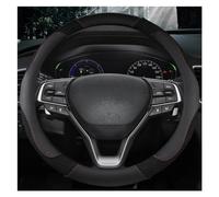 Accessori Per Volante Coprivolante Per Auto In Pelle + Seta Ghiacciata 38CM Accessori Per Auto Per Accord Per Città Per Civic Per Fit Per Brio(Nero)