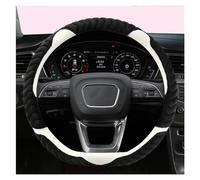 Accessori Per Volante D Forma 38CM Peluche Copertura Del Volante Dell'automobile Per A1 8X A2 A3 Q3 Q5 Q2 A4 A5 A6 Per Avant(BIANCO)