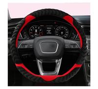 Accessori Per Volante D Forma 38CM Peluche Copertura Del Volante Dell'automobile Per A1 8X A2 A3 Q3 Q5 Q2 A4 A5 A6 Per Avant(Rosso)