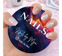 Accessori Personalizzati Per Foto 3D Delle Unghie, Decorazioni Personalizzate Con Nome/testo Per Nail Tech, Disco Acrilico Per Nailfie Con Social Media, Piastra Espositiva Per Nail Artist(Color 1)