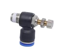 Accessori pneumatici SL, 1/8 1/4 pollici, regolatore di velocità del cilindro, valvola limitatrice di pressione, connettore, regolatore, 6 pezzi(SL6-04)