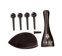 Accessori Professionali per Violino Accessori per Parti di Violino in Ebano Non Tinto 4/4 Pioli A Grandezza Naturale Cordiera Mentoniera Puntale Golden Fleur-de-Lis Parti di Violino Fai da Te