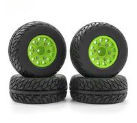 Accessori RC 4 Pezzi 1/8 1/10 3 Adattatori 12Mm 14Mm 17Mm Pneumatici Ruote Universali RC Modello Short Course Truck Pneumatici Stradali Generali Parti Aggiornamento Accessori Ricambio(Green)