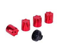 Accessori RC Compatibile Con Axial Per SCX10 D90 Per TRX4 TF2 CC01 Per Capra VS4-10 1/10 Auto RC Crawler 4 Pezzi Coprimozzo Per Cerchioni, Dado M4(Red)