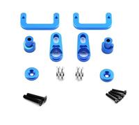 Accessori RC Compatibile Con Axial Per SCX10 III 1/10 RC Crawler Car Parti Aggiornamento Accessori Servo Cambio A 2 Velocità In Metallo Braccio Corno E Set Supporto Protezione(Blue)