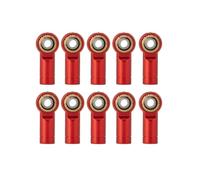 Accessori RC Compatible Con TRX-4 Para Axial Para SCX10 Para Tamiya 1/10 RC Piezas De Coche De Orugas Cabeza De Extremo De Bola De La Barra De Enlace De Rosca De Aluminio M3 CCW(Red)