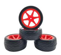 Accessori RC Per 1/10 Per HPI WR8 Running Broker 4 Pezzi Pneumatici Veicoli Fuoristrada Stradali Per Corsa A Per Terra Parti Di Aggiornamento LC(Red)