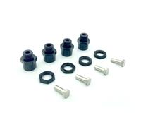 Accessori Rc Per 1/10 RC Auto Aggiornamento 1/8 Pneumatici 4 Pezzi In Lega Alluminio 12mm A 17mm Ruota Esagonale Hub Adattatore Estensione Conversione Noci(Black)