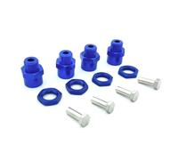 Accessori Rc Per 1/10 RC Auto Aggiornamento 1/8 Pneumatici 4 Pezzi In Lega Alluminio 12mm A 17mm Ruota Esagonale Hub Adattatore Estensione Conversione Noci(Blue)