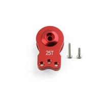 Accessori Rc Per 1/10 RC Modello Elicottero Barca Parti Di Automobili 25T Metallo In Lega Di Alluminio Ammortizzatore Servo Braccio Regolabile 3 Fori Stile(Red)