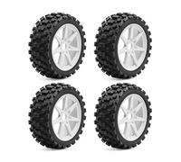 Accessori Rc Per ARRMA Per Typhon Per TRAXXAS Jato Fei Shen Per KYOSHO MP10 Per HSP Hong Nor 1/8 RC Auto Pneumatici 17mm Hex Off-Road Cioccolato(White)