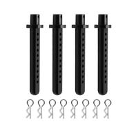 Accessori Rc Per Axial Per SCX10 1/10 RC Crawler 4PCS Corpo In Alluminio Post Monti Auto Borsette Con R Pinze Di Fissaggio Colonna Parte Accessori Del Modello(Black)