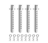 Accessori Rc Per Axial Per SCX10 1/10 RC Crawler 4PCS Corpo In Alluminio Post Monti Auto Borsette Con R Pinze Di Fissaggio Colonna Parte Accessori Del Modello(Silver)