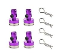 Accessori Rc Per Axial Per SCX10 Per Traxxas Per TRX4 D90 D110 Per HSP Drift Per Sakura Per Redcat 1/10 4 Pezzi RC Carrozzeria Messaggi Magnete Invisibile Montaggio Fisso(Purple)