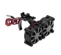 Accessori Rc Per Axial Per SCX10 Per Traxxas Per TRX4 Per Tamiya 1/8 1/10 RC Auto 540 550 3650 3660 Dissipatore Di Calore Del Motore Ventola Di Raffreddamento Con Sensore Termico(Black)