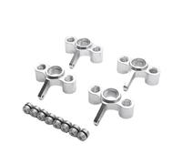 Accessori RC Per JLB Per Cheetah 11101 21101 J3 Velocità 1/10 4 Pezzi Supporto Per Snodi Sterzanti In Metallo RC Auto Per Parti Di Aggiornamento Da Per Corsa(Silver)