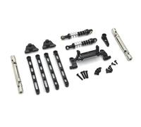 Accessori RC Per MN82 LC79 Per MN78 1/12 Telaio In Metallo Asta Collegamento Pull Mount Ammortizzatore Albero Motore Set RC Auto Parti Aggiornamento(Black)