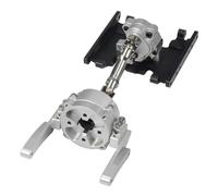 Accessori Rc Per SCX10 II 1/10 Montaggio Frontale Trasmissione Planetaria Caso Di Trasferimento Piastra Paramotore Albero Motore Cambio Set RC Crawler Per Telaio 90046(Silver)