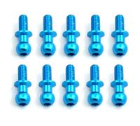 Accessori Rc Per Tamiya Per TT01 Per TT02 Per Sakura D5 1/10 10 Pezzi M3 Viti A Testa Sferica Esagonale In Metallo RC Drift Car Ricambi Parti Di Aggiornamento Accessori Modificati(Blue)
