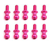 Accessori Rc Per Tamiya Per TT01 Per TT02 Per Sakura D5 1/10 10 Pezzi M3 Viti A Testa Sferica Esagonale In Metallo RC Drift Car Ricambi Parti Di Aggiornamento Accessori Modificati(Pink)