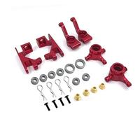 Accessori Rc Per Traxxas Per Slash 4x4 Per 1/10 RC Car Blocchi Sterzo Sinistro Destro In Alluminio Parte 6837X C-Hubs 6832X Supporti Assale Blocchi Caster 1952X(Red)