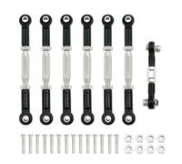 Accessori RC Per Traxxas Per Slash 4X4 Per VXL 2WD Per Rustler Per Stampede Per Hoss 1/10 Metallo Tenditori Set Tiranti Biellette Collegamento Camber Auto RC Ricambi Upgrade(Black)