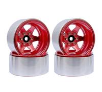 Accessori Rc Per TRAXXAS Per TRX4 Per Axial Per SCX10 90046 Per D90 1/10 RC Deep Dish Offset -8.9mm Metallo 1.9 "Beadlock Wheel Rim Hub(Red)