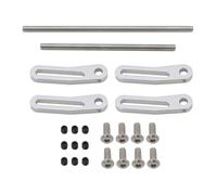 Accessori Rc Per TRX4 Per SCX10 Per Capra Per Dodge Power Wagon 1/10 RC Crawler Per Telaio Parti Di Aggiornamento In Metallo Anteriore Paraurti Posteriore Bull Bar(Silver)