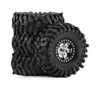 Accessori Rc Per TRX4 Per SCX10 Per Capra Per Enduro Per TRX6 Gen8 CR24 Per AXIAL Per Traxxas 1.9 Pollici Beadlock Ruote Pneumatici 12mm Hex Crawler Parti(Silver)