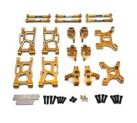 Accessori RC Per Wltoys 144001 144010 124007 124008 124017 124019 Braccio Sospensione In Metallo Tazza Di Sterzo Mozzo Porta Ammortizzatore Torre Collegamento Ricambi Auto RC(Yellow)