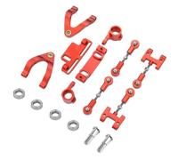 Accessori RC Per WPL D12 D22 D32 D42 1/10 Braccio Superiore Inferiore Dello Sterzo In Metallo Blocco Di Sterzo Parti Di Ricambio E Accessori Per Auto RC(Red)