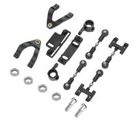 Accessori RC Per WPL D12 D22 D32 D42 1/10 Braccio Superiore Inferiore Dello Sterzo In Metallo Blocco Di Sterzo Parti Di Ricambio Per Auto RC Accessori(Black)