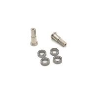 Accessori Ricambi Rc Per WPL D12 1/10 RC Car Parts Metallo Aggiornato 6.3 9.5 3.17mm Cuscinetto Assale Anteriore Coppa Accessori Decorativi(Silver)