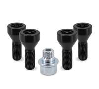 Accessori ruote auto Compatibile con Mini per Cooper, set di bulloni antifurto per ruote, dadi e chiave, viti per perni ruota in lega M12 x 1,5, 36136786419