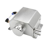 Accessori sistemi di raffreddamento 1L/2L Quadrato Del Liquido di Raffreddamento Motore Radiatore Troppo Pieno Cattura Olio Combustibile con Tappo Scarico Sfiato in Alluminio(1L-Silver)