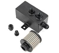 Accessori sistemi di raffreddamento Tanica di raccolta olio per auto da 1 litro, serbatoio carburante con sfiato e filtro scarico AN6 AN8 AN10(Without fitting)