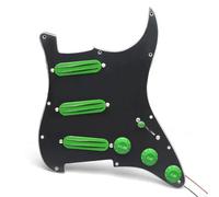 Accessori Standard Pickup Del Battipenna Battipenna Per Chitarra Humbucker Precablato SSS Multicolore Per Chitarra Elettrica 9K/9K/9K Caricato Precablato Per Pickup Per Chitarra ST(Green-BK)