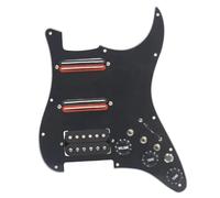 Accessori Standard Pickup Del Battipenna Cablaggio Battipenna Per Chitarra SSH Caricato Precablato + Interruttore Di Silenzio Pickup A Doppia Bobina Per Chitarra Elettrica ST Nero(A)