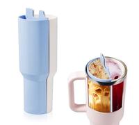 Accessori Stanley Cup, Vassoio per Sezione Interna Della Tazza Bianco e Blu 2 in 1 Separatore per Bevande Accessorio con Rivestimento in Silicone per Tazza da 1,18L Compatibile con Stanley Cup