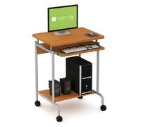 Scrivania Mobile Compatta per Computer con Ripiano Tastiera Scorrevole 305694
