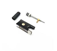 accessori violino 4/4 Arco di violino Ebano/legno di serpente Rana + rame/argento Bottone a vite Abalone Accessori per parti di violino(Color:Silver1)